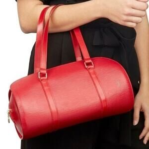 A92 💎✨ Authentic Louis Vuitton Epi Soufflot Bag Red